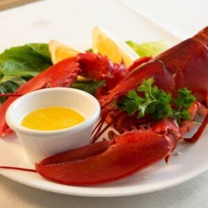 Cooked Maine Lobster with Lemon and Butter