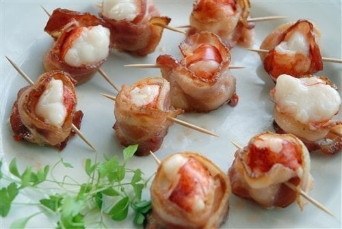 Bacon Wrapped Lobster