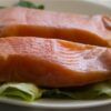 Two Premium Salmon Fillets on Lettuce